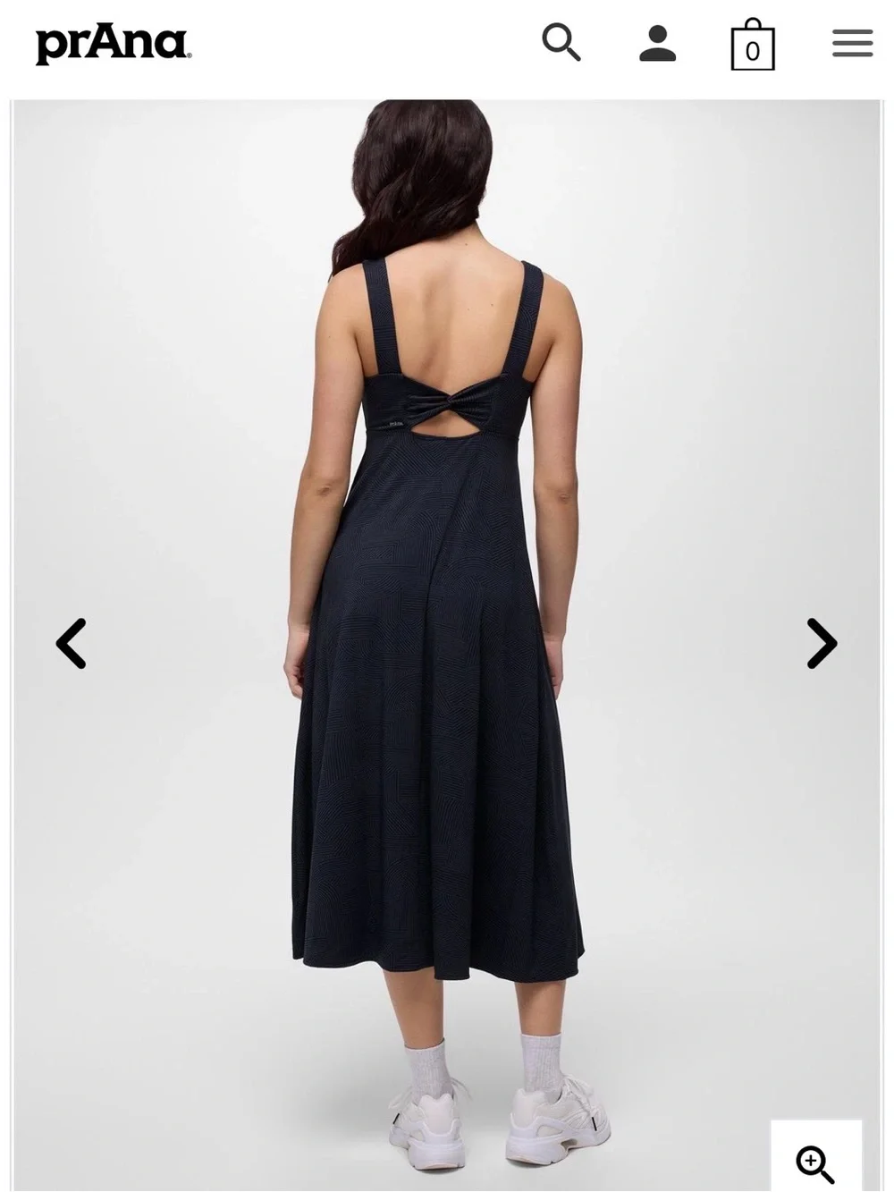 Prana Dark Navy Printed Lata midi Dress